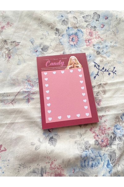 merccuri crafts coquette Candy glued a6 notepad notebook with planner to do list memo pad