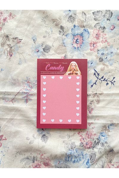 merccuri crafts coquette Candy glued a6 notepad notebook with planner to do list memo pad
