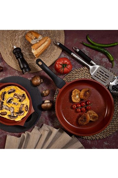 ThermoAD Flora Granite Cast Iron Pan - 2 Pieces