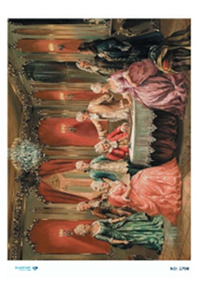 Atölye 7-77 Diamond Craft N: 2790 Sarayda Hayat, Topluluk 30*42 Cm Dekopaj