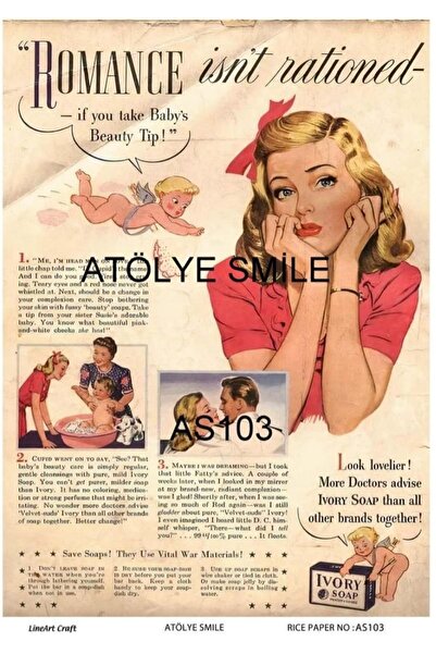 LİNEART ورشة عمل Smile AS103 - زخرفة نحاسية مقاس 30x42