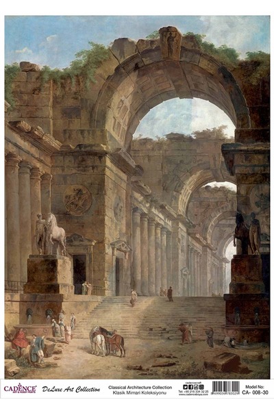 Cadence Ca 08 Klasik Mimari Koleksiyonu Pirinç Dekopaj 30x42