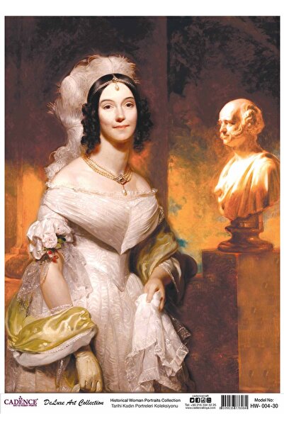 Cadence Hw 04 - 30X42 Brass Decopaged Collection of Historical Women's Portraits