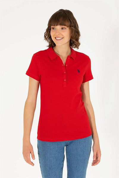 U.S. Polo Assn. Tricou de bază cu gât polo pentru femei G082GL011.0001567331