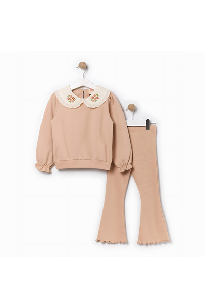 Kız Çocuk 2'li Sweatshirt ve Tayt Takımı 4-7 Yaş