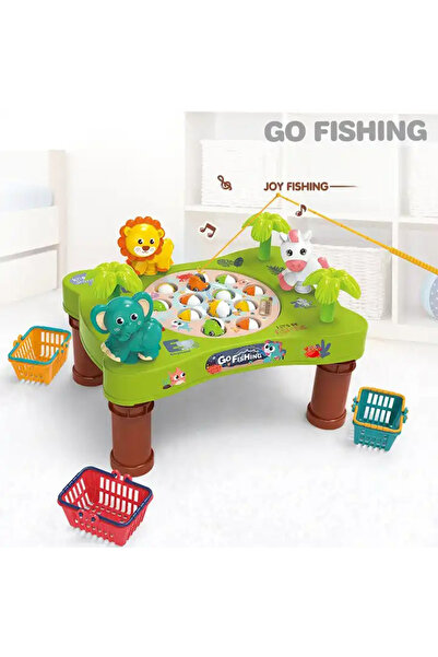 LESRAM Müzikli Sesli Masalı Mıknatıslı Balık Yakalama Oyun Seti 24 Parça