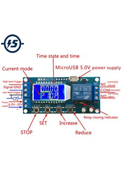 Arduino Dijital Lcd Ekran Zaman Geciktirme Röle Modülü Xy-Lj02