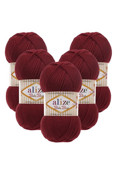Alize Baby Best 5-Piece 390 Blackcurrant Hand Knitting Yarn