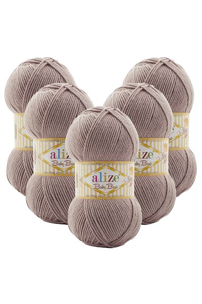 Alize Baby Best 5 τεμαχίων 142 Rose Grey πλεκτό νήμα