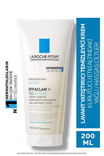 La Roche Posay LA ROCHE-POSAY EFFACLAR H ISO BIOME YATIŞTIRICI NEMLENDİRİCİ BAKIM & TEMİZLEYİCİ KREM-200 ML