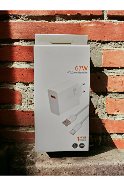 FERRO 67W Turbo Hızlı Şarj Adaptörü ve Type-C Uyumlu Veri Kablosu Seti - Hızl...