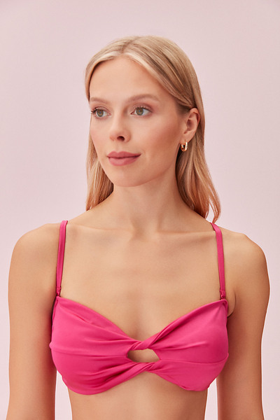 SUWEN Burgulu Straplez Bikini Üst