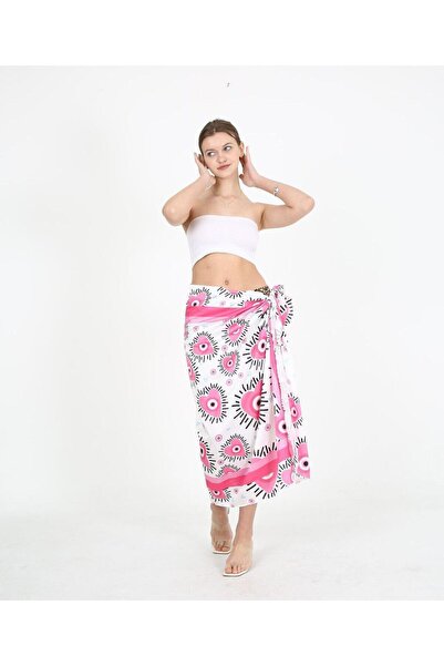 Tight Lady Ψηφιακή εκτύπωση Μικτό μοτίβο Beach Pareo Μη αποκαλυπτικό γυαλιστερό ύφασμα-95cm*145cm