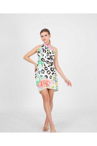 Tight Lady High Quality Digital Print Mixed Pattern Beach Pareo Non-Showing Glossy Fabric - 95cm*145cm