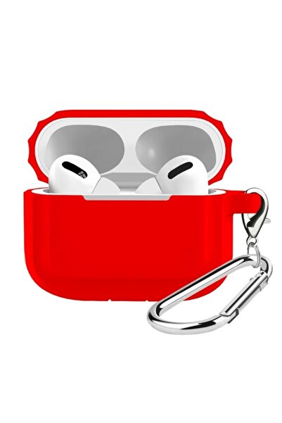 Buff AirPods Pro Uyumlu  Silikon Kılıf - Kırmızı