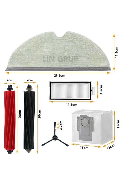 LİN GRUP مجموعة قطع غيار Roborock Q8 Max Pro Ultra Q5 Pro