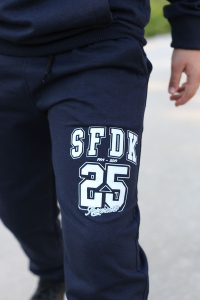 cm buseyiz Sfdk 25 σετ αγορίστικη φόρμα με κουκούλα και τσέπες καγκουρό, ελαστική μέση