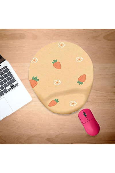 UcuruStore Μικροσκοπικό Mouse Pad με σχέδιο Καρότα και Μαργαρίτες με στήριγμα...