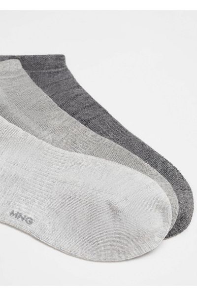 MANGO Man Set mit 3 einfarbigen Baumwollsocken