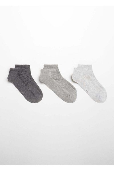 MANGO Man Set mit 3 einfarbigen Baumwollsocken