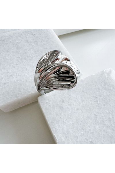CHARMLUCKY Flower Leaf Ring