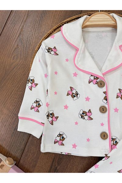 Bolly Baby 100% Cotton Double Breasted Collar Buttoned Front 0versize Comfortable Fit Seasonal Baby Pajamas Set