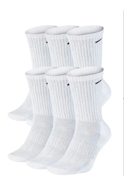EYYUZİ TEKSTİL 5 Çift Unisex Uzun Beyaz Tenis Çorabı
