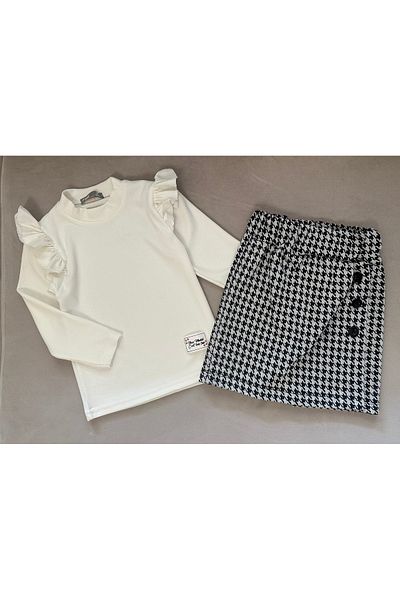 SANTRALBEBE Girl's Shorts and Skirt Set