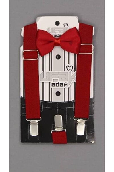 CILGIN BEBEK Çocuk Papyon Set Kırmızı