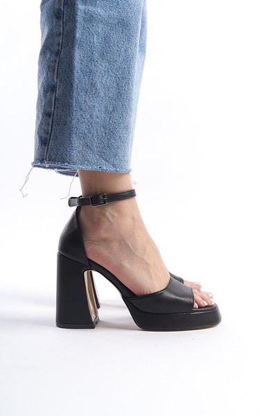 HVZ Exclusive Pantofi cu toc cu platformă, confortabili, ergonomici, negri - Pantofi de nuntă și logodnă de 10,5 cm