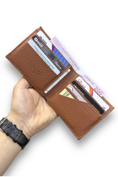 Roan Домашни материали и подходящ за вегани мъжки портфейл: широк джоб за карта и минималистичен дизайн