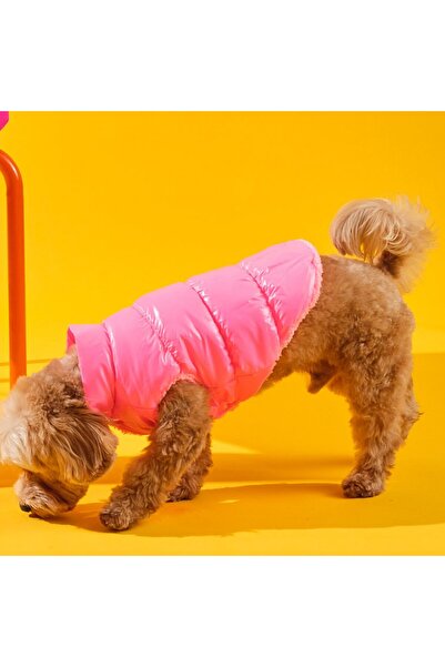 İçi Tüylü Köpek Montu - Pembe