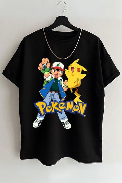 AMMA Μπλουζάκι Unisex Pokemon Pikachu με στάμπα 100% βαμβακερό Premium ύφασμα