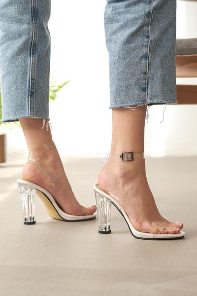 HVZ Exclusive Women's Transparent Heeled Shoes - 11cm -