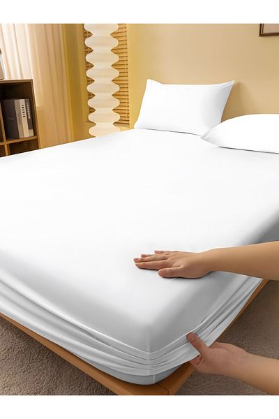 METİNEV Double shiny cotton satin sheets with elastic