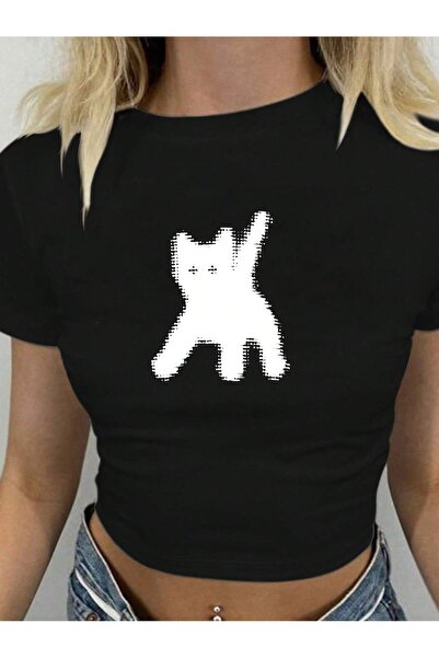 Jose Clothing Μαύρη μπλούζα με τύπωμα - Γυναικεία, οργανικό βαμβάκι, κοντό μα...