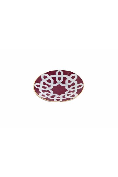 Porland Morocco Pattern5 Fuchsia Ergonomic Tea Plate 12 Cm 04a P021491