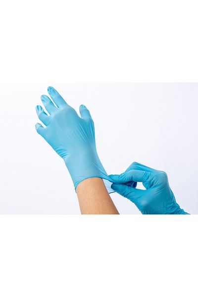 BRP Blue Nitrile Exam Gloves Powder Free 100 Pieces Large Size