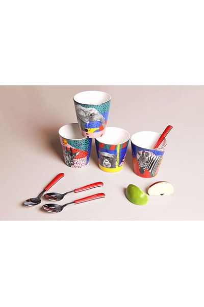 Porland Wild Life 4iü Glass Set 320cc 04alm007081