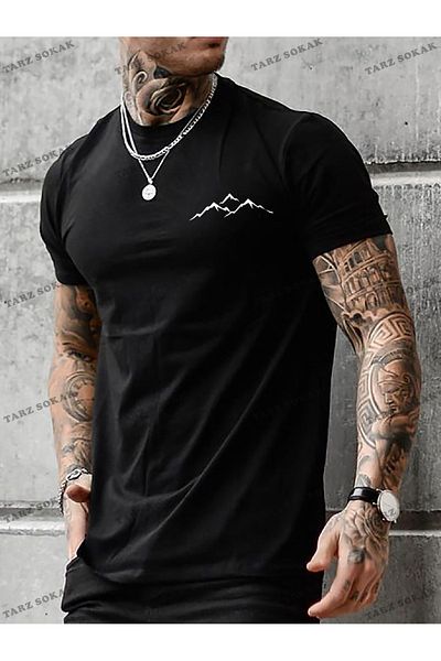 Korefanzin Tricou pentru bărbați cu model de munte CODE Trend Homme