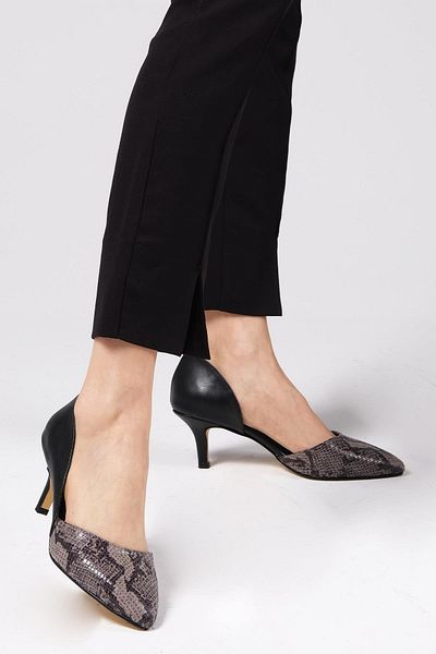 Mio Gusto Rene Gray Color Low Heeled Women's Shoes