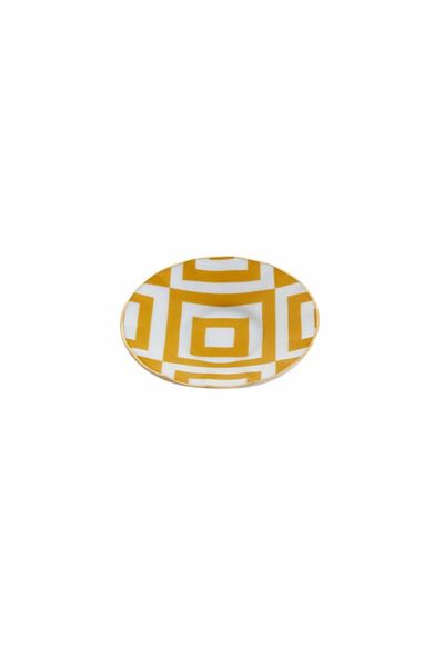 Porland Morocco Pattern4 Yellow Ergonomic Tea Plate 12 Cm 04a P021489