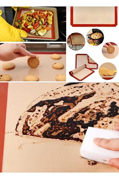 Dalian Home حصيرة خبز سيليكون مقاس 40*30 - حصيرة لف العجين القابلة للخبز والزيت