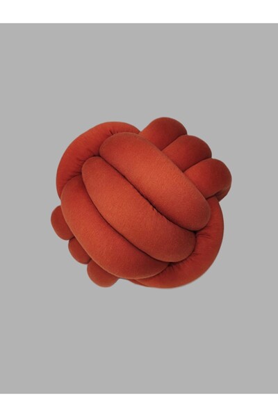 Lucky Kids وسادة كروية مزخرفة بلون القرفة