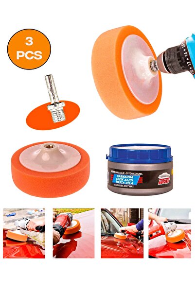 Germany Style Polisaj Süngeri Seti 3 Parça  Polisaj Süngeri Pasta Cila Matkap...