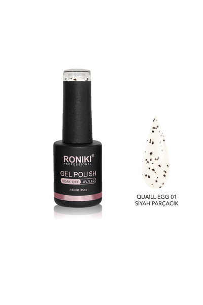RONIKI Kalıcı Oje Siyah Parçacıklı Quail Egg 10ml