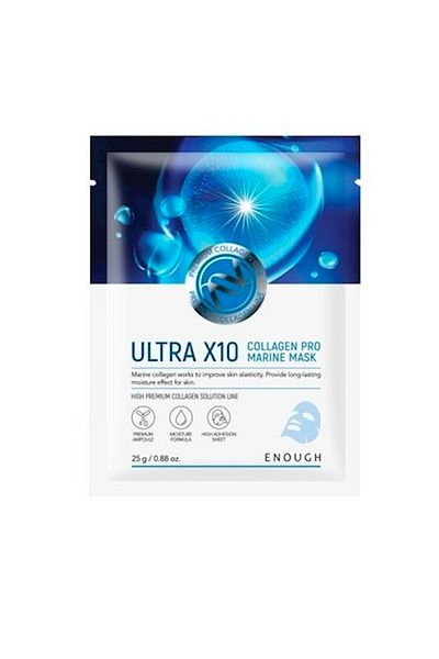 Enough Moisturizing Anti-Wrinkle Sheet Mask Containing Sea Collagen Enough Collagen Pro Marine Mask