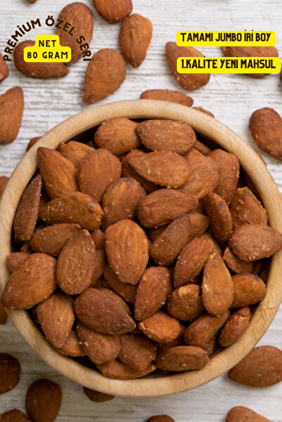 KAJUNUTS PremiumGurme Serisi Duble Iri Boy Datça Bademi Tuzlu Kavrulmuş Yerli...