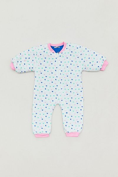 Fulla Moda Heart Printed Girl's Jumpsuit
