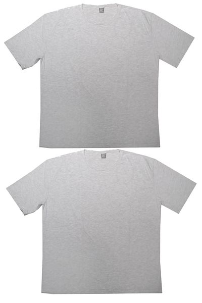ROCKANDROLL Απλό γκρι ανδρικό μπλουζάκι Oversize Eco Πακέτο 2